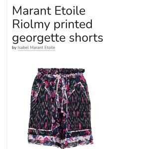 Isabel Etoile Marant(34)NWT lightweight loosefit adjustable elastic waist shorts